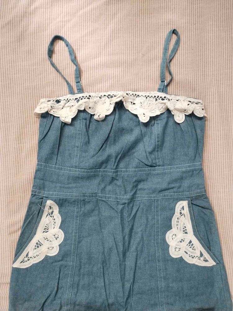 Denim Lace Dress