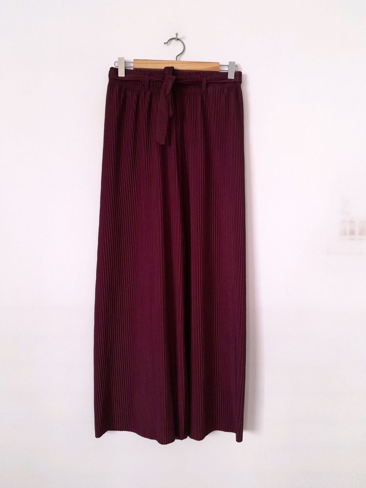 Burgundy Casual Palazzo (Women's)