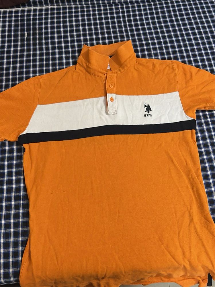 USPA Orange Polo Shirt