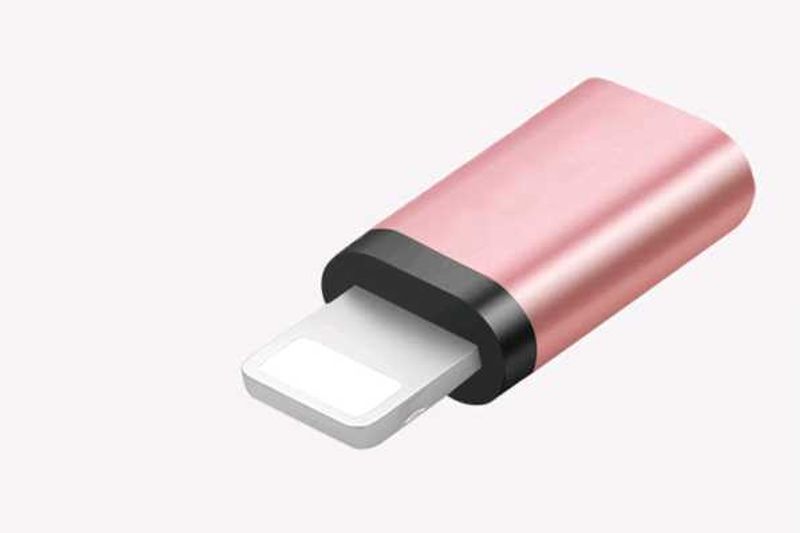 Rose Gold Lightning Adapter