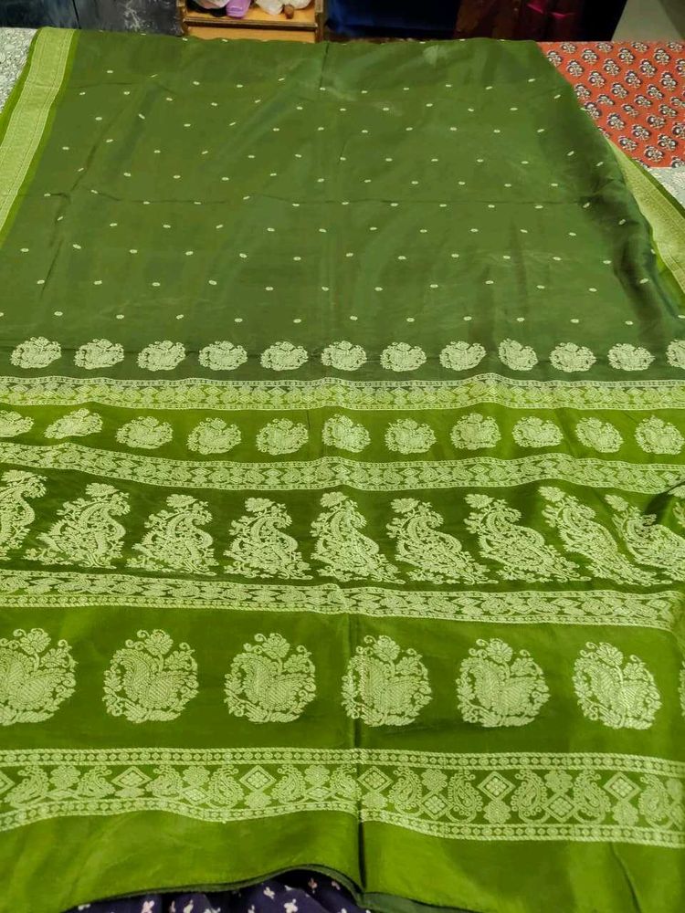 Beautiful Green Silk Saree