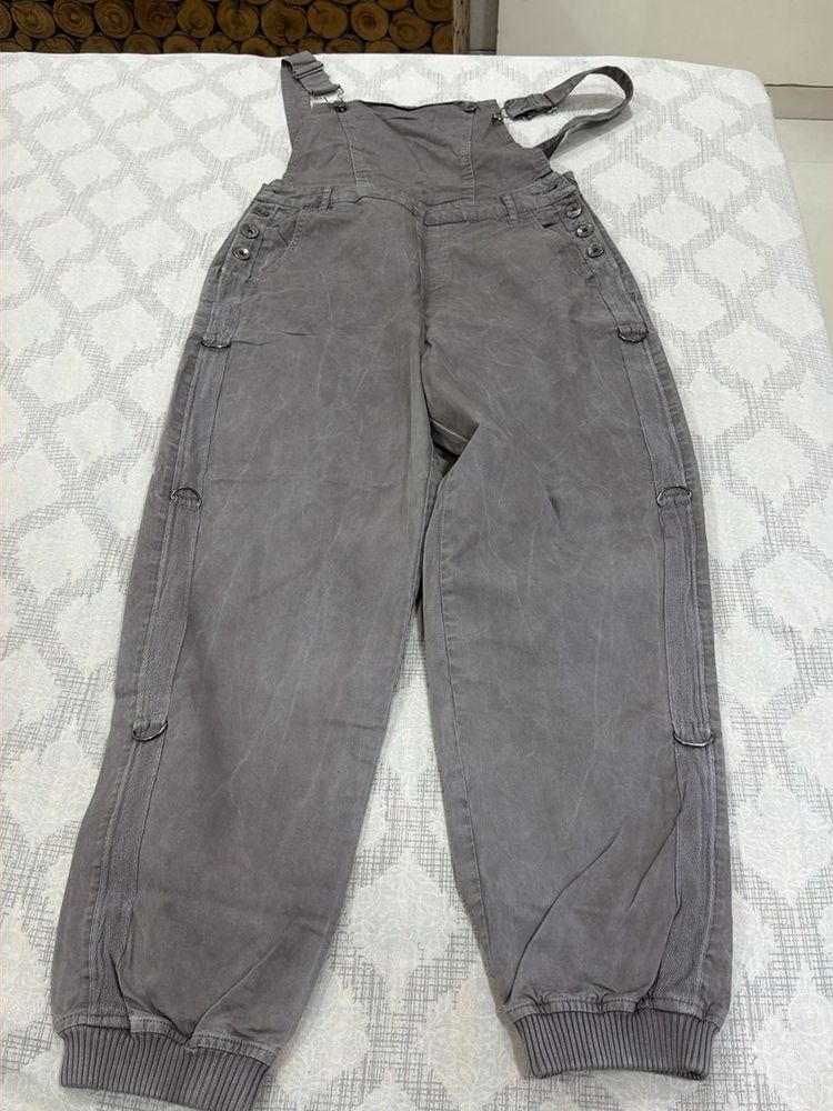 Women's Grey Cotton dungree