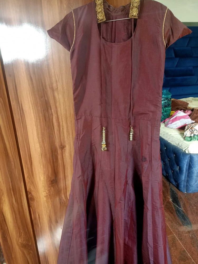 Elegant Maroon Ethnic Gown
