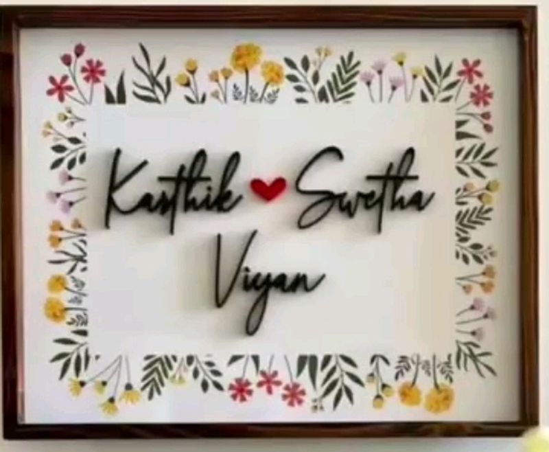 Hand Embroidered Customisable Name Plate