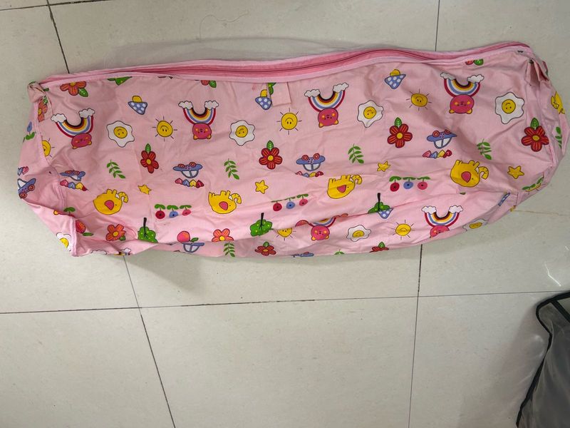 Cute Pink Cartoon Print Baby Pouch Bag / Sleeping