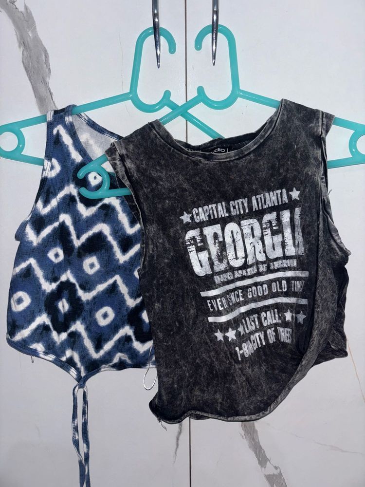 Bundle of 2 Graphic Zudio Crop Tops
