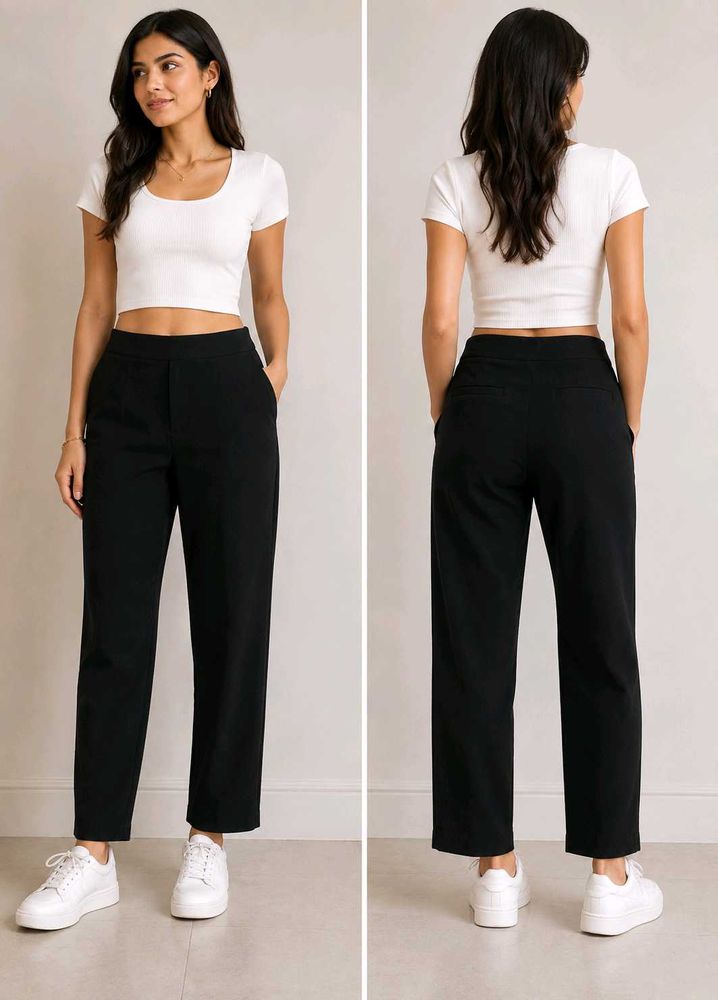 Classic Black Straight Leg Trousers