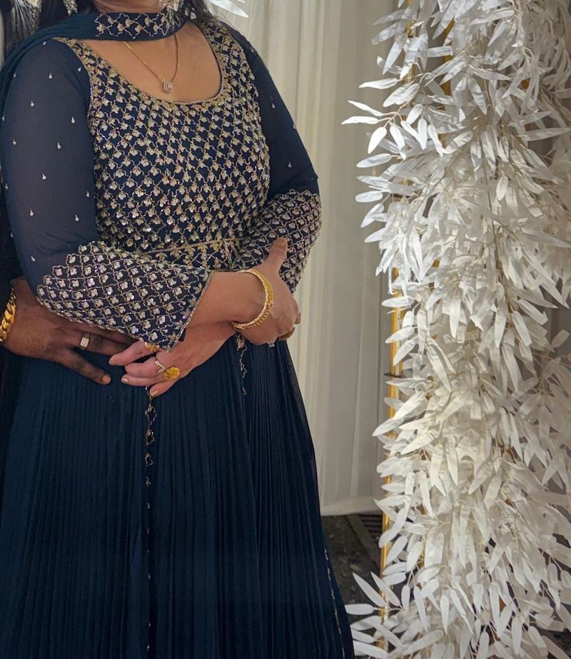 Elegant Navy Blue ethnic gown