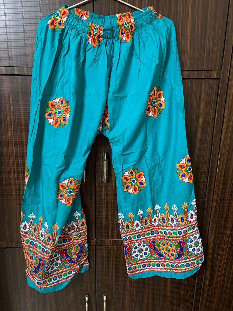 Garba Embroidered Palazzos | Navratri