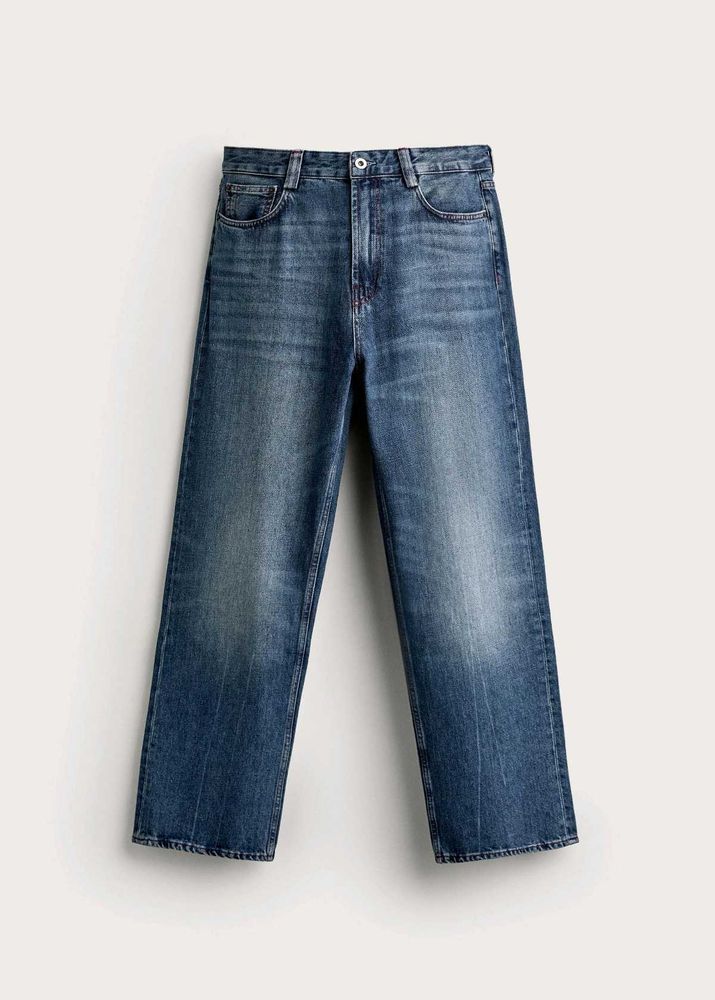 Zara Blue Wash Straight Leg Jeans