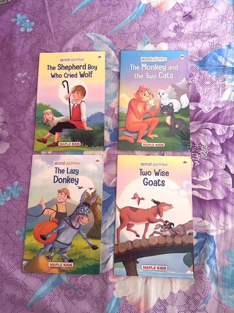 Lot of 4 Moral Stories Books for Kids