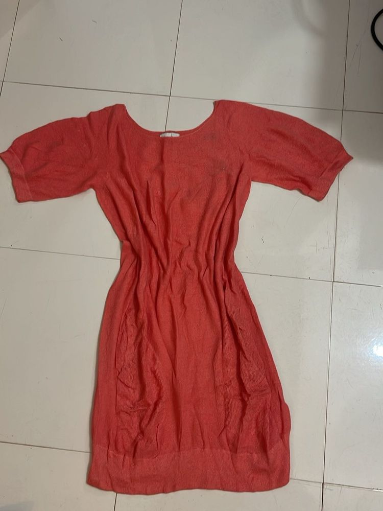 Casual Coral Dress
