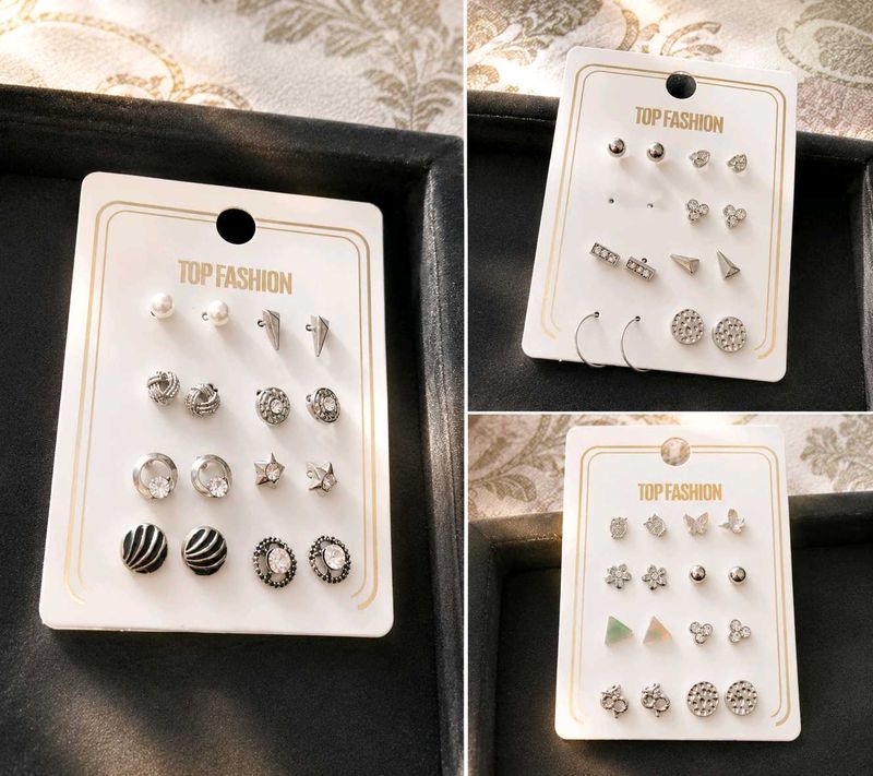 Assorted silver Earrings Set✨🤍