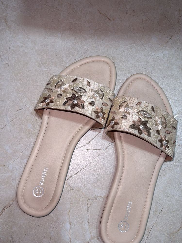 Embellished Flat Sandals