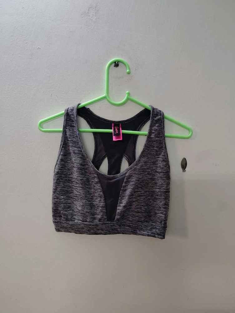 Active Grey Marl Sports Bra