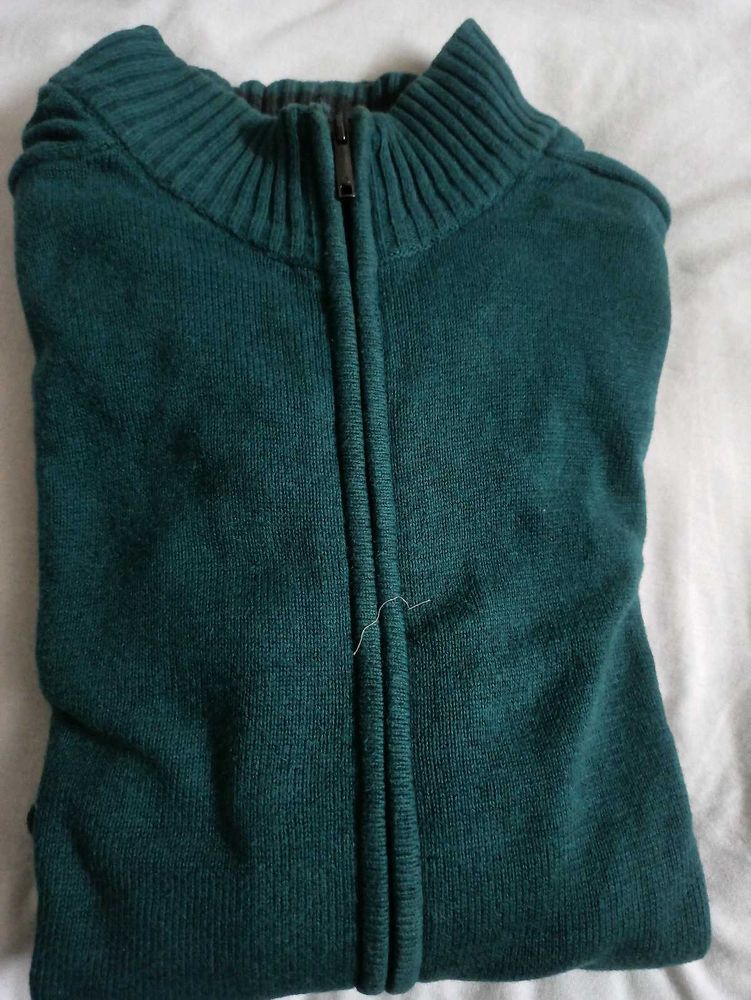 Unisex full front open Zip-Up Sweater