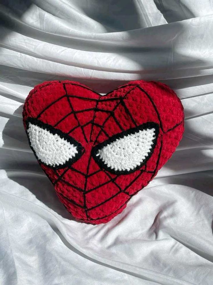 Handmade Spider-Man Heart Pillow