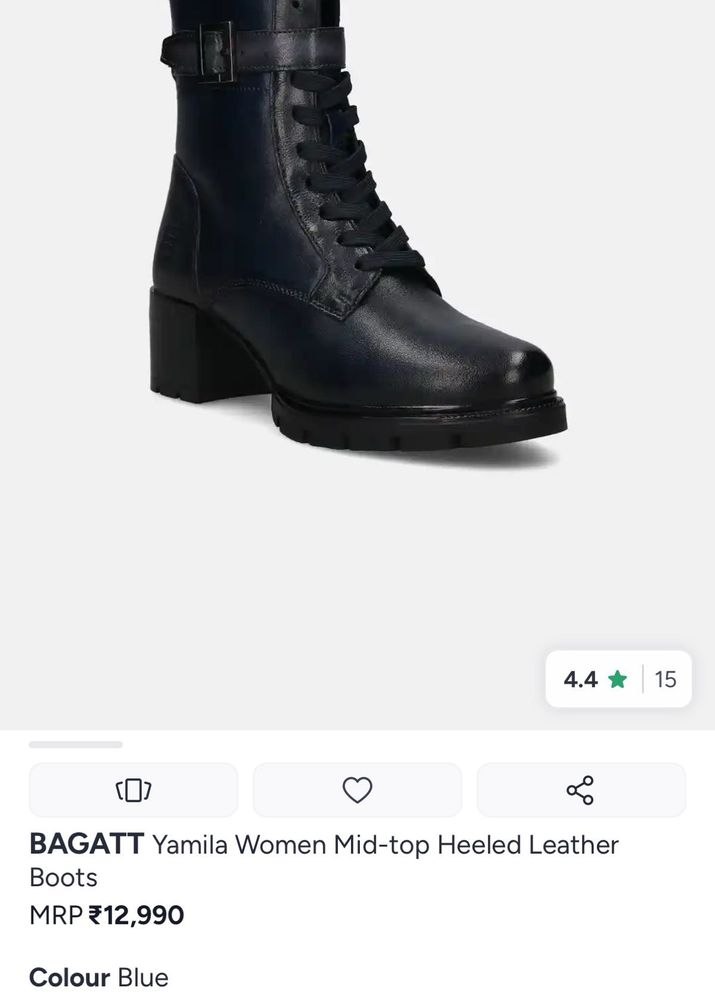 Stylish Navy Blue Lace-Up Boots