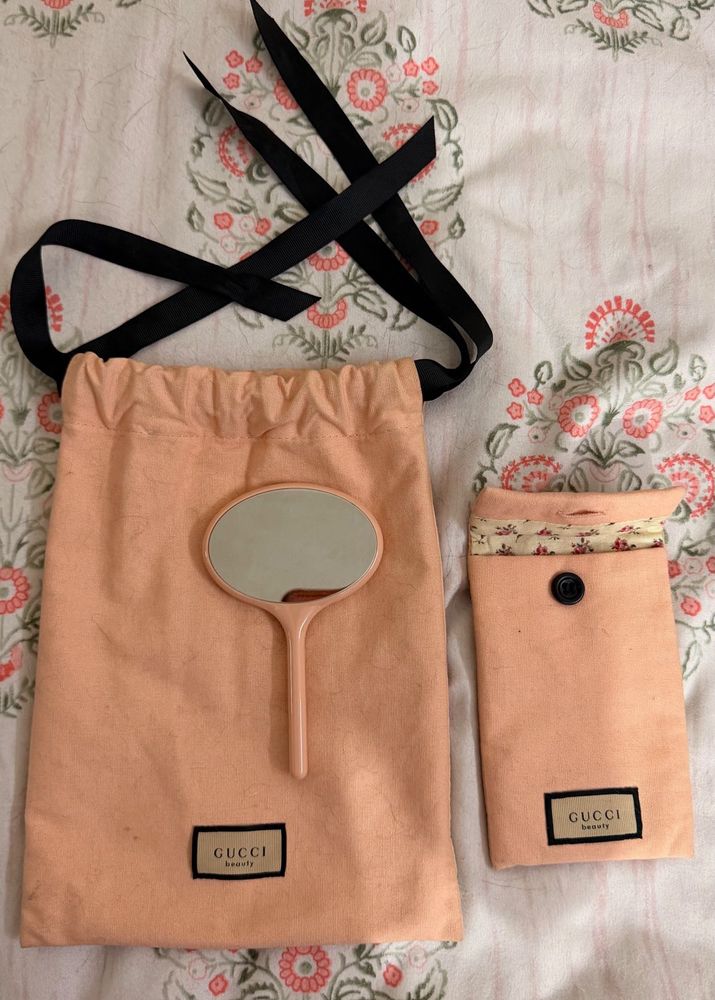 Gucci Beauty Hand Mirror &amp; Pouch Set