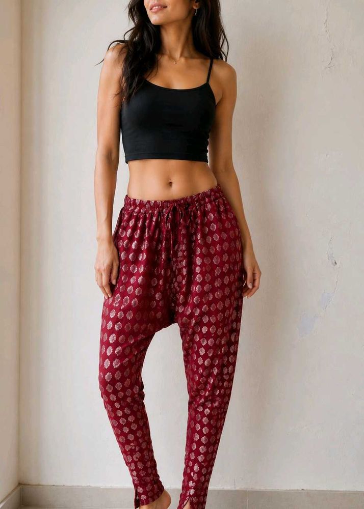 Banarasi Red chudidhar pant bottom