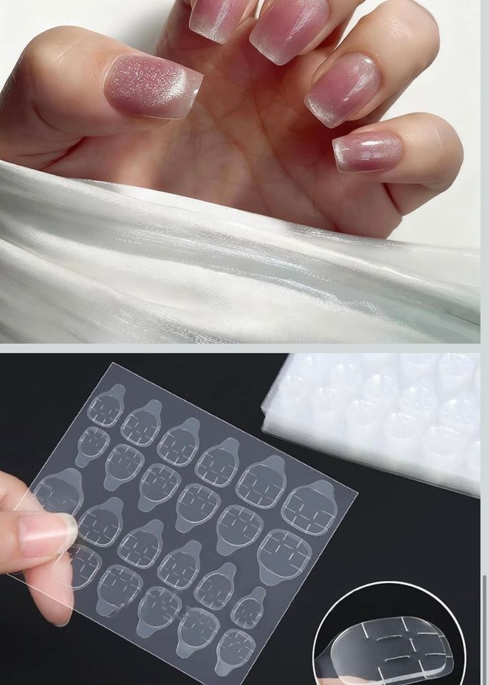 Glitter French Tip Press-On Nails