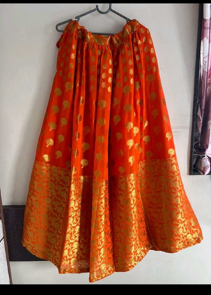 Orange Ethnic lehenga