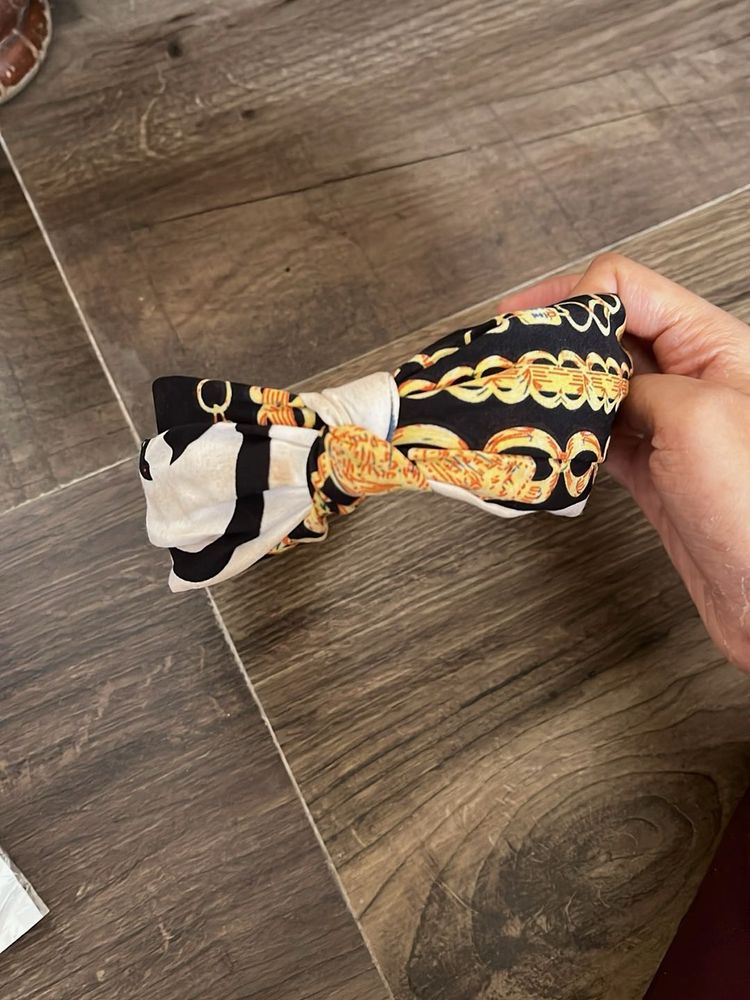 Chain Print Bow Hairband