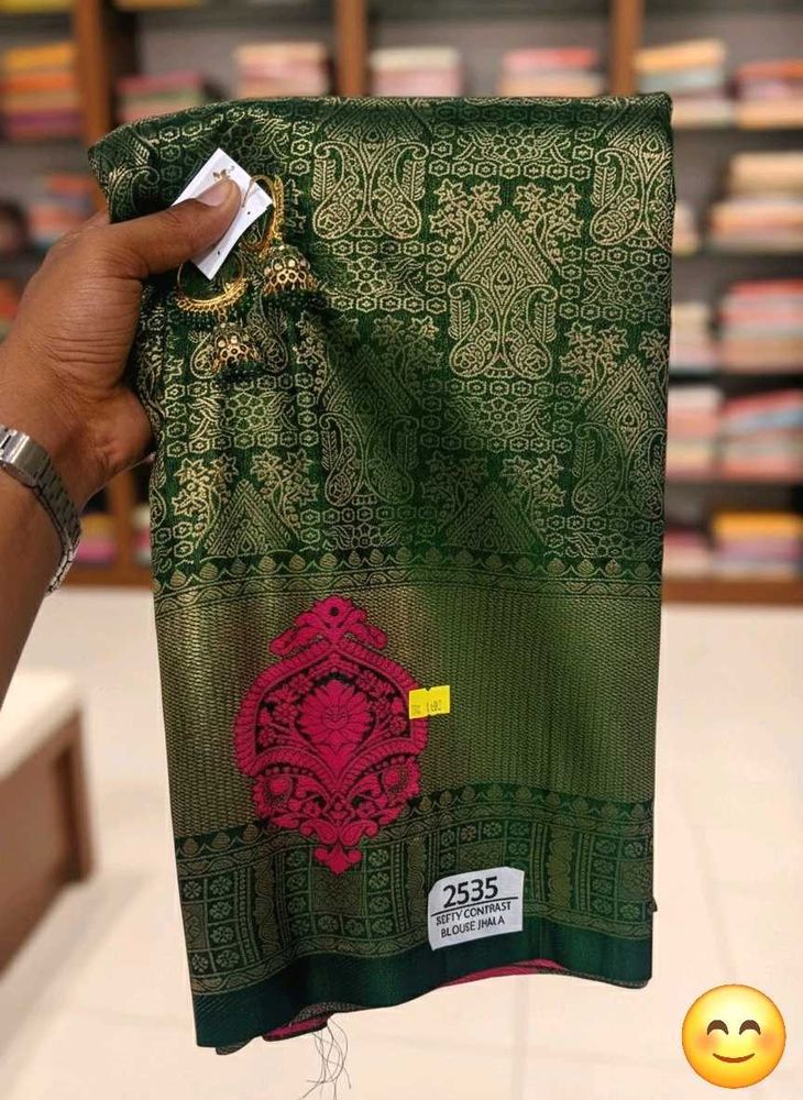 Elegant Green Silk Saree