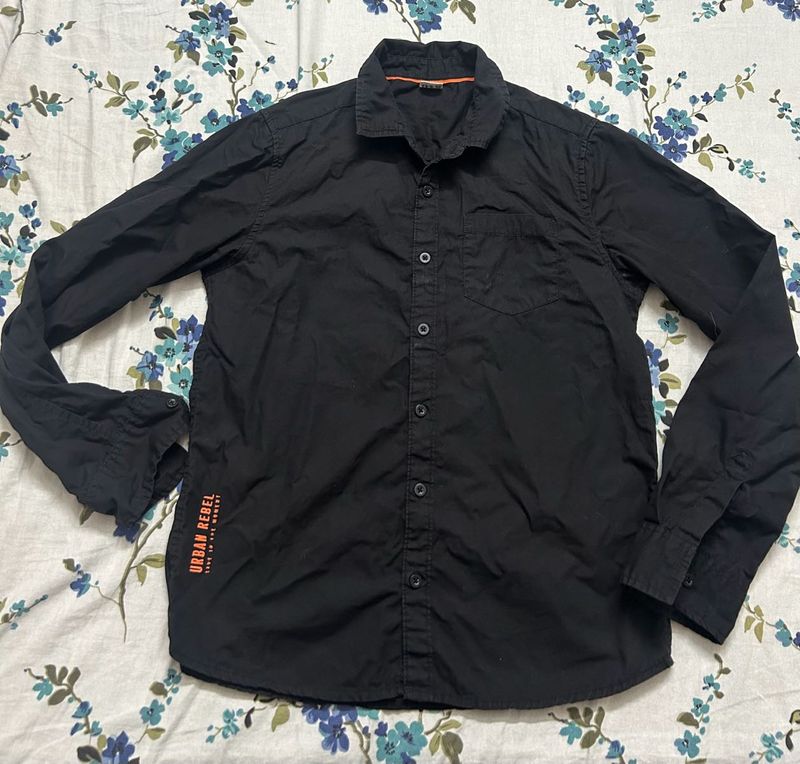 Urban Rebel Black Long Sleeve Shirt