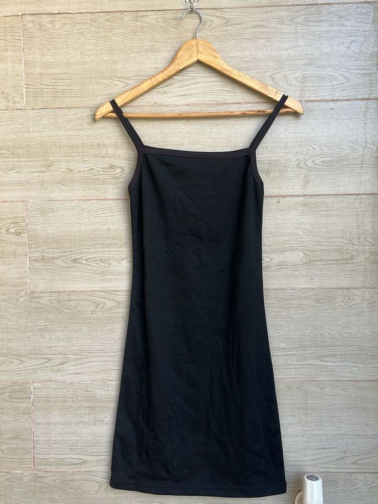 Black Spaghetti Strap Mini Dress
