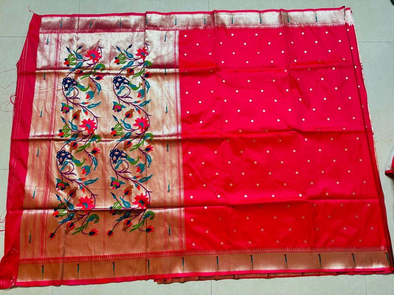 Beautiful new muniya paithani saree