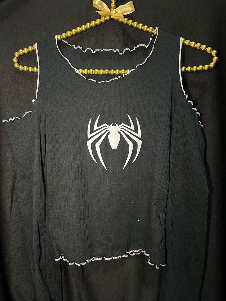 Spider-Man Cold Shoulder Top