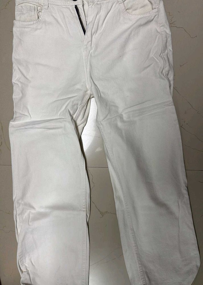 White Casual Pants