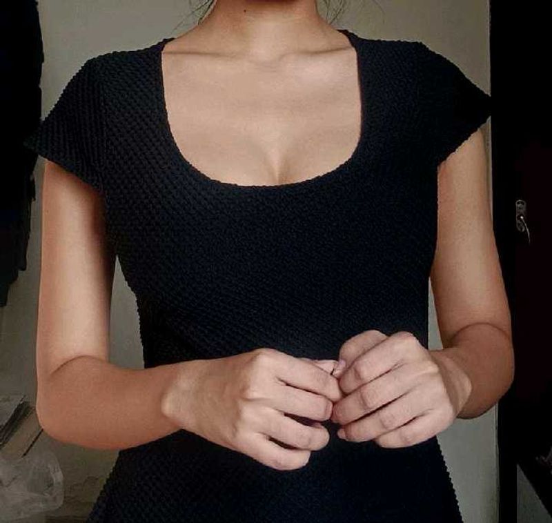 Black Elegant Mini Dress