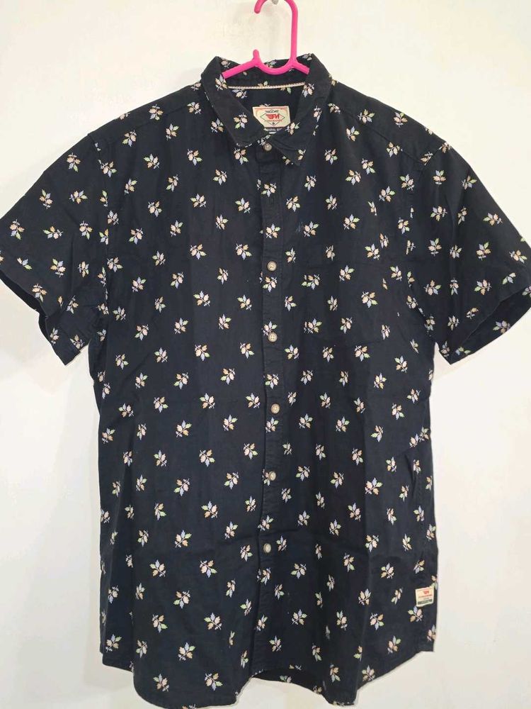 Men's Short Sleeve Floral Print Shirt