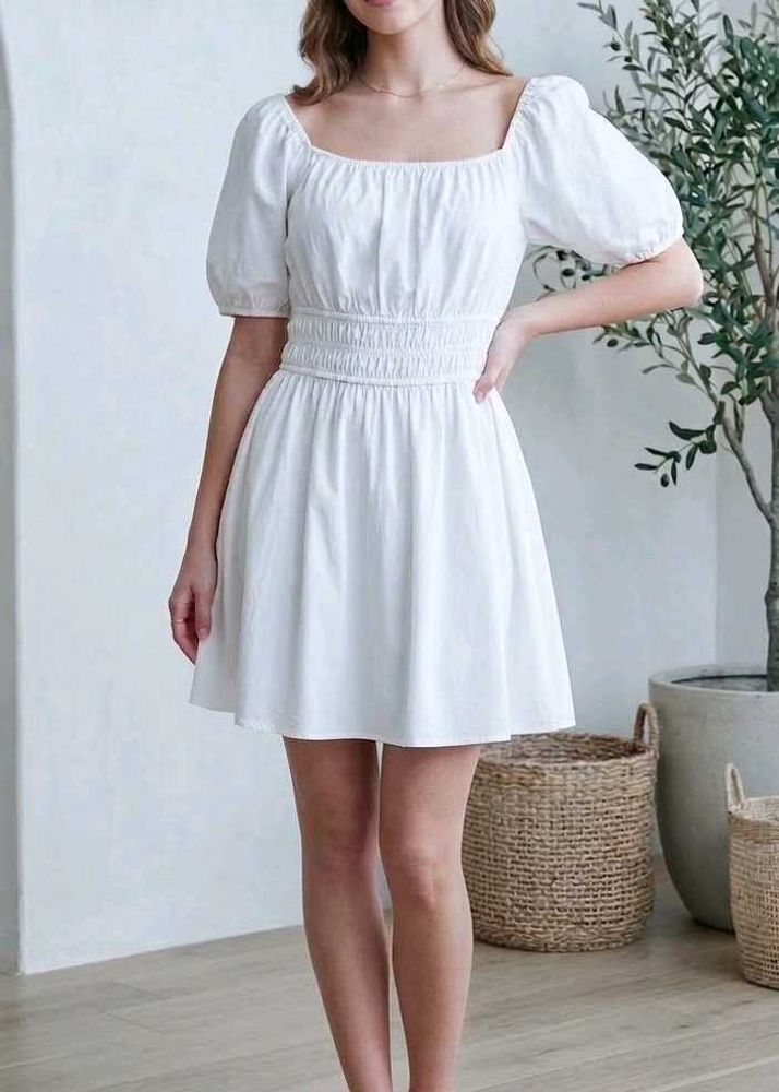 Pure white cotton dress, brand new