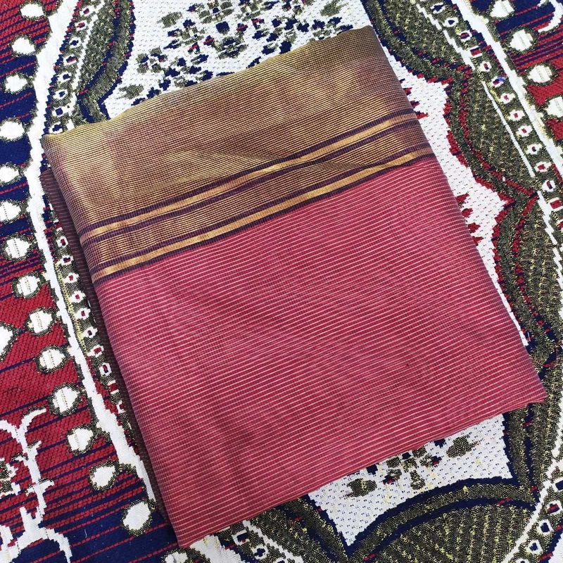 Karishma Silk Stripe Saree without blouse piece