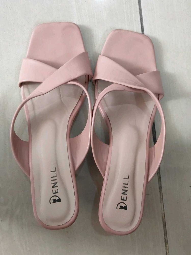 Denill Pink Heeled Sandals