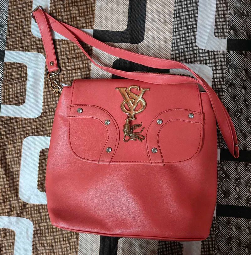 Stylish Coral Crossbody Bag