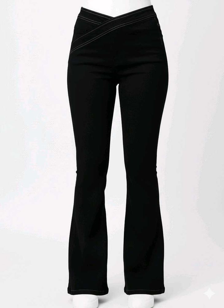 Flared Black Jeans | Size 26in