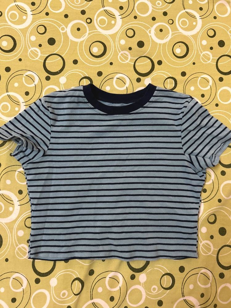 Striped Cropped T-Shirt