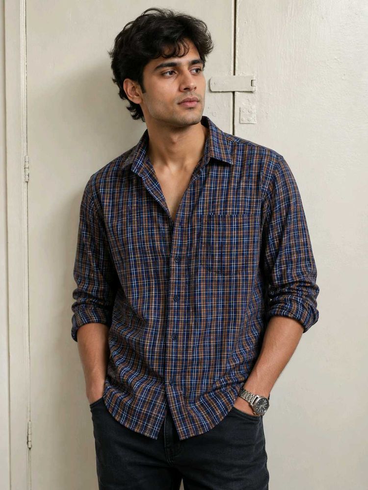 Men's Plaid Casual Shirt