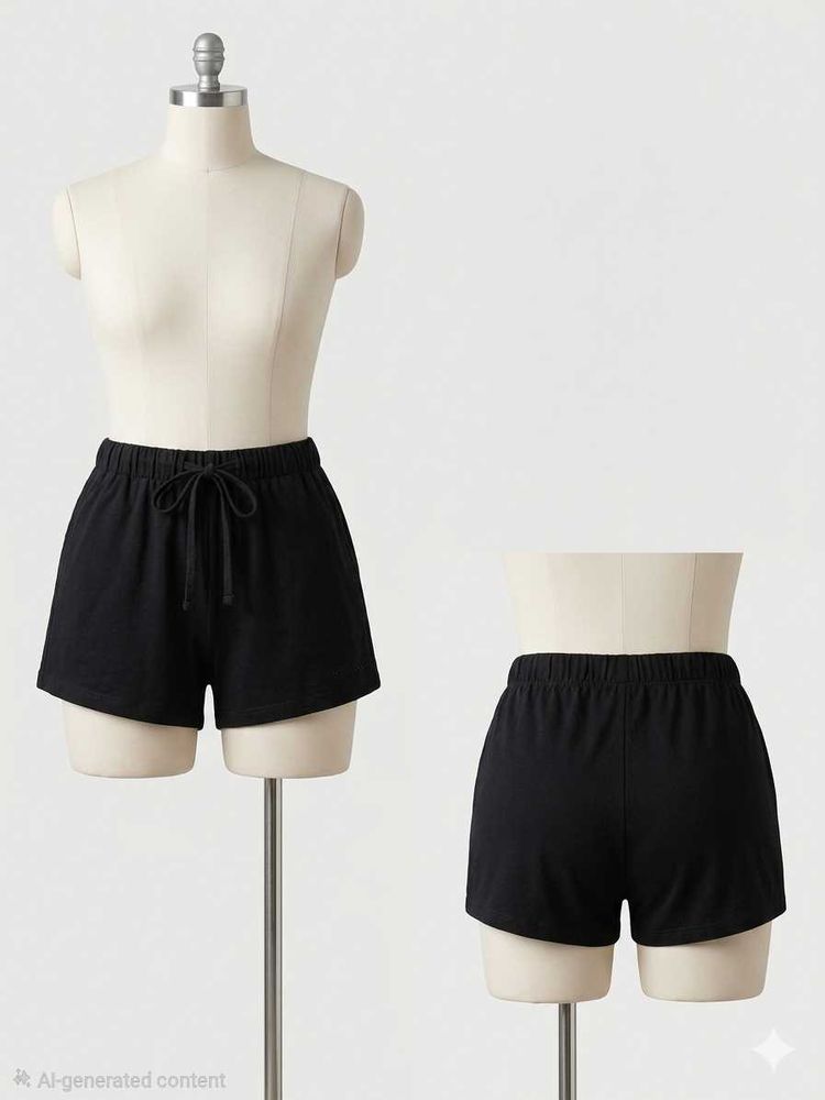 Black Drawstring Shorts