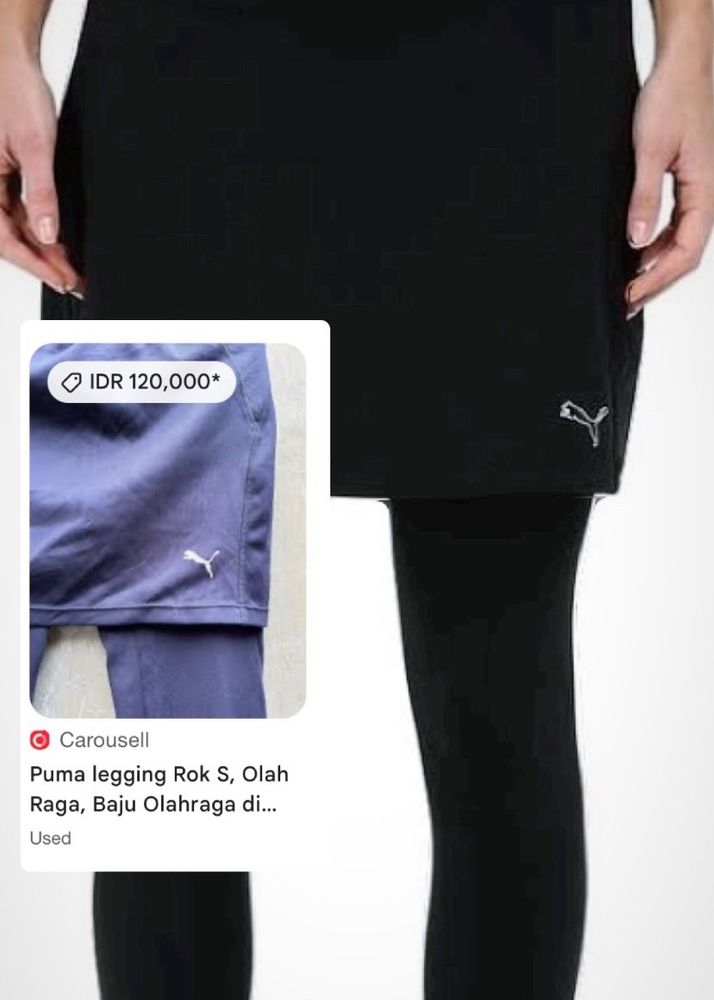 Puma Vintage Leggings w Attached Skirt &amp; Pockets