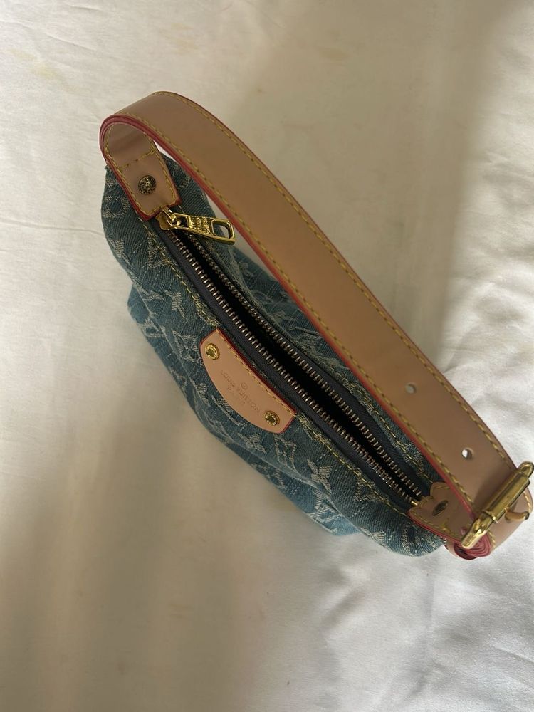 Louis Vuitton Monogram Denim Mini Pochette / Shoul