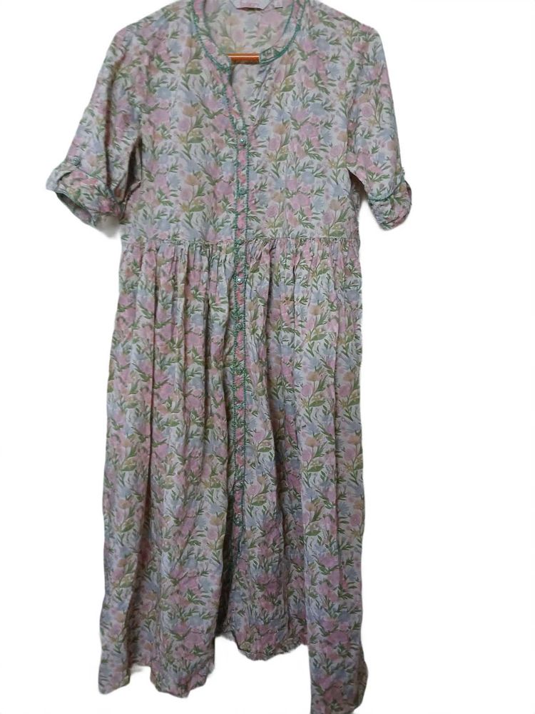 Vintage Floral Midi Dress