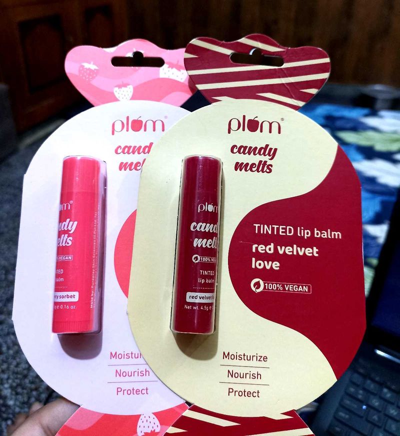 SET OF 2 Plum Candy Tinted Lip Balm