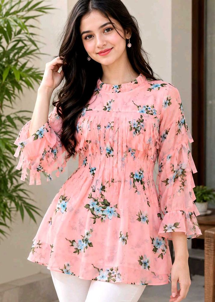 Charming Floral Print  top