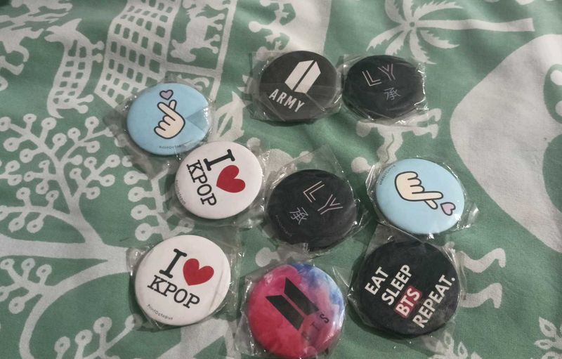 BTS KPOP Fan Merch Pins Set