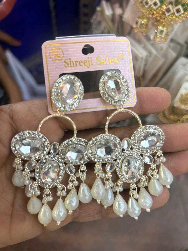 Shreeji Sales Pearl Drop Earrings